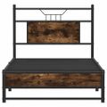 vidaXL Posteľný rám bez matraca dymový dub 80x200 cm kompozitné drevo