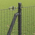 vidaXL Zvarené drôtené pletivo s betónovým základom 25 x 1,2 m Sivá