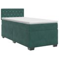 vidaXL Posteľ boxspring s matracom Tmavozelená 100 x 200 cm Zamat