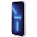 Obal Guess pre iPhone 15 Pro Max 6,7" GUHCP15XPSQSQSP ružový HC PU prešívané kovové logo