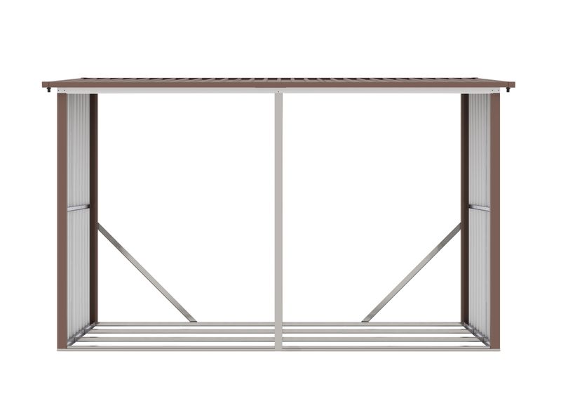 Prístrešok na drevo G21 WOH 682 - 302 x 119 cm, hnedý