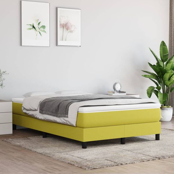 vidaXL Matrac s taštičkovými pružinami stredná tvrdosť zelený 120x200x20 cm látka