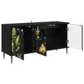 vidaXL TV skrinka RHENEN 102 x 33 x 51 cm Čierny dub Kompozitné drevo