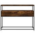 vidaXL Konzolový stolík dymový dub 100x40x75 cm kompozitné drevo