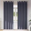 vidaXL Záclony na zatemnenie s krúžkami 2 ks Antracitová 260 x 140 cm