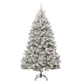 vidaXL Umelý Sklápací Vianočný Stromček 300 LED Zelená a biela 210 cm