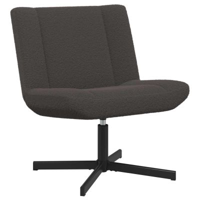 vidaXL Otočná stolička Tmavo šedá 63 x 75 x 76 cm Ovčia kože