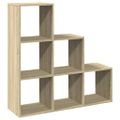 vidaXL Knižnica 3-poschodová dub sonoma 99x29x99 cm kompozitné drevo