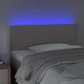 VidaXL Čelo postele sivé 100x5x78/88 cm umelá koža