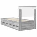 vidaXL Rám postele Sivý Sonoma 75 x 190 cm Inžinierske drevo