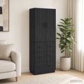 vidaXL Sada skríň 2 ks 66 x 34,5 x 87 cm Kompozitné drevo Čierna