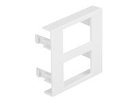 Easy 45 - zacvakávací modul - 45 x 45 mm, hranatý výrez 17 x 24,3 mm - 2 oddelenia - biela (balenie 5)