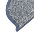 vidaXL Kobercové nášľapy na schody 15 ks modré 56x17x3 cm