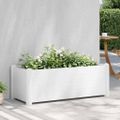 vidaXL Vyvýšený záhradný záhon PP biely 100x43x35 cm