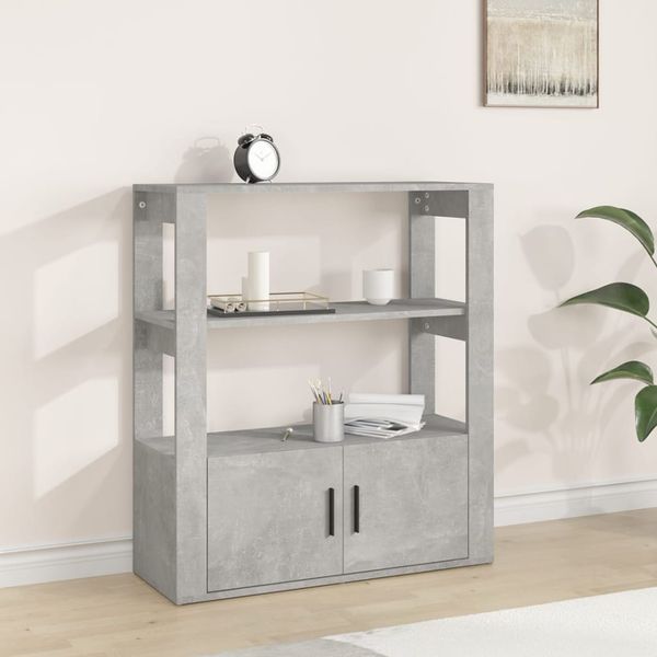 vidaXL Komoda betónovo sivá 80x30x90 cm spracované drevo
