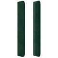 vidaXL Čelo postele so záhybmi tmavozelený 203x16x118/128 cm zamat