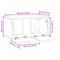 vidaXL Nástenná TV skrinka 59,5 x 31 x 30 cm Dymový dub