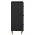 vidaXL Zásuvkový kabinet 33 x 34,5 x 90 cm Kompozitné drevo Čierna