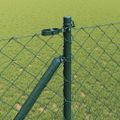 vidaXL Reťazová brána s hrotmi 25 x 1,2 m PVC potiahnutá oceľ Zelená