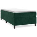 vidaXL Posteľný rám s boxspringom tmavozelený 90x190 cm zamat