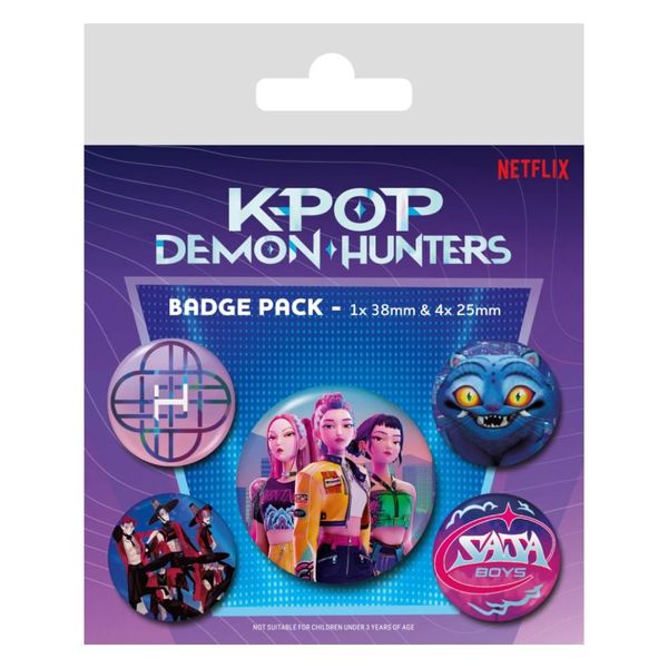 Sada placiek KPop Demon Hunters (5 ks)