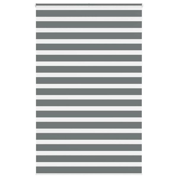 vidaXL Zebra roleta tmavošedá 140x230 cm šírka látky 135,9cm polyester