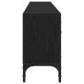 vidaXL TV skrinka 200 x 25 x 44 cm Čierny dub Kompozitné drevo