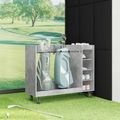 vidaXL Golfová skriňa s kolesom Betónová šedá 120 x 45 x 98 cm