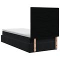vidaXL Ottoman posteľ s matracom a LED Čierna 100 x 200 cm Zamat
