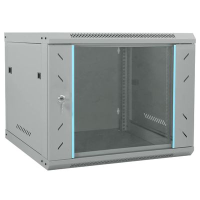 vidaXL Sieťový kabinet s úložiskom Sivá 60 x 60 x 50 cm Oceľ