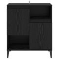 vidaXL Servírovacia skriňa Čierny dub 60 x 35 x 70 cm Kompozitné drevo