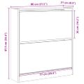 vidaXL Skriňa na topánky 80 x 21 x 87,5 cm Kompozitné drevo Čierny dub