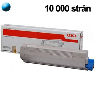 OKI MC853/MC873, originálny toner, 10000str.,azúro