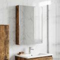 vidaXL Kúpeľňová zrkadlová skrinka Dymová dub 43 x 11,5 x 60,5 cm