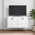 vidaXL Nástenná TV skrinka 59,5 x 31 x 30 cm Biela Kompozitné drevo