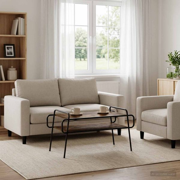 vidaXL Konferenčný stolík Dymový dub 100 x 50 x 51 cm Kompozitné drevo