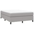 vidaXL Posteľný rám s boxspringom bledosivý 140x200 cm látka