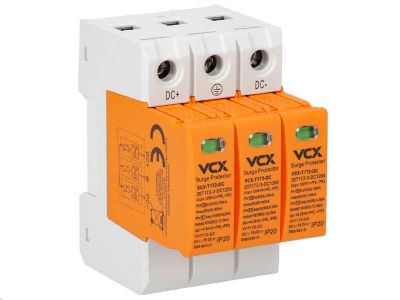Prepäťová ochrana VCX DC trieda T1T2 (B+C) 3P 1200 V 12,5 kA RED