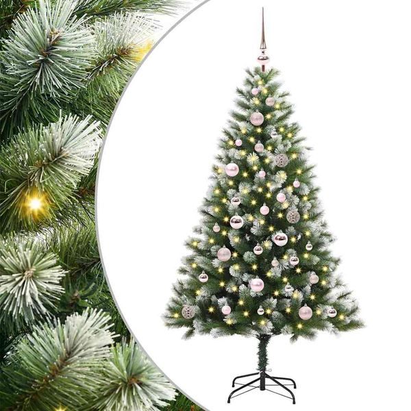 vidaXL Umelý skladací vianočný strom so zamrznutým snehom 150 cm