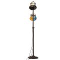 vidaXL Podlahová lampa s 2 tienidlami viacfarebná E27