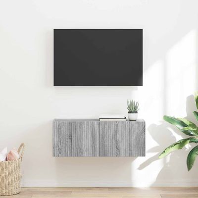 vidaXL TV nástenná skriňa Nástenný Sivý Sonoma 78,5 x 31 x 29,5 cm