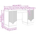 vidaXL Stôl Biela s vysokým leskom 142,5 x 50 x 75 cm Kompozitné drevo
