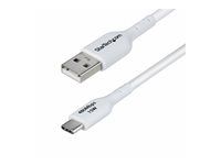 StarTech 3m (9.8ft) biely nabíjací kábel USB-A na USB-C, M/M - USB kábel - USB (M) do USB-C (M) - USB 2.0 - 3 A - 3 m - neobsahuje halogén, pasívny, nabíjanie a synchronizácia, USB Fast Charge (15W) - biela