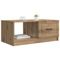 vidaXL Konferenčný stolík Dub artisan 90 x 50 x 37 cm Kompozitné drevo