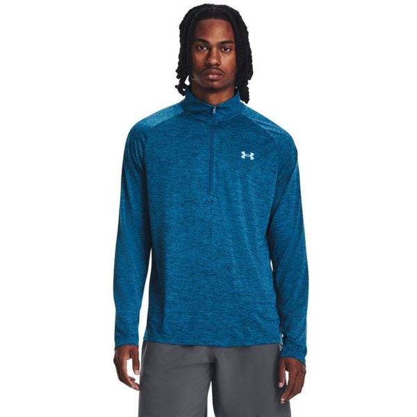 Pánske Tričko Tech 2.0 1/2 Zip Blue - Under Armour