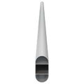 vidaXL Tyč do skrine 12 ks Strieborná 864 x 15 x 29 mm