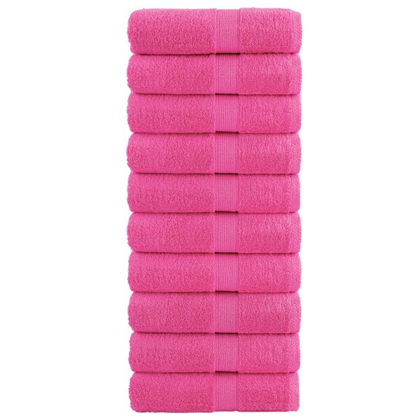 vidaXL Prémiové uteráky pre hostí SOLUND 10 ks ružové 30x50 cm 600 g/m²