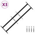 vidaXL Bezpečnostná mreža na okná s 2 priečkami 3 ks 63-114 cm