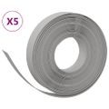 vidaXL Záhradné obruby 5 ks sivé 10 m 10 cm polyetylén