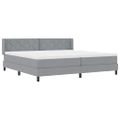 vidaXL Posteľ s pružinovým rámom Svetlosivá 200 x 200 cm látka